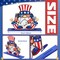 6 Pieces 4th of July Table Decoration Patriotic Wooden Table Centerpiece Independence Day Red White and Blue Gnome Letter Sign Home of America Table Decoration for Memorial Day Home Party Decor